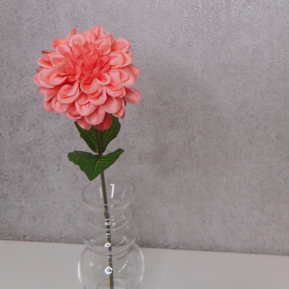 Artificial Zinnias Coral 46cm Artificial Flowers